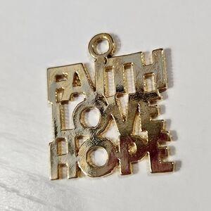 FAITH, LOVE HOPE Vintage Pendant Keychain Keyring